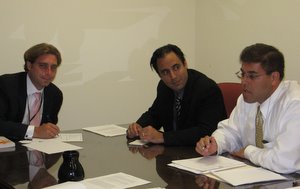 William Burke-White with Tobin scholars Deepak Malhotra and Jeremi Suri at a 2010 meeting. William Burke-White with Tobin scholars Deepak Malhotra and Jeremi Suri at a 2010 meeting.